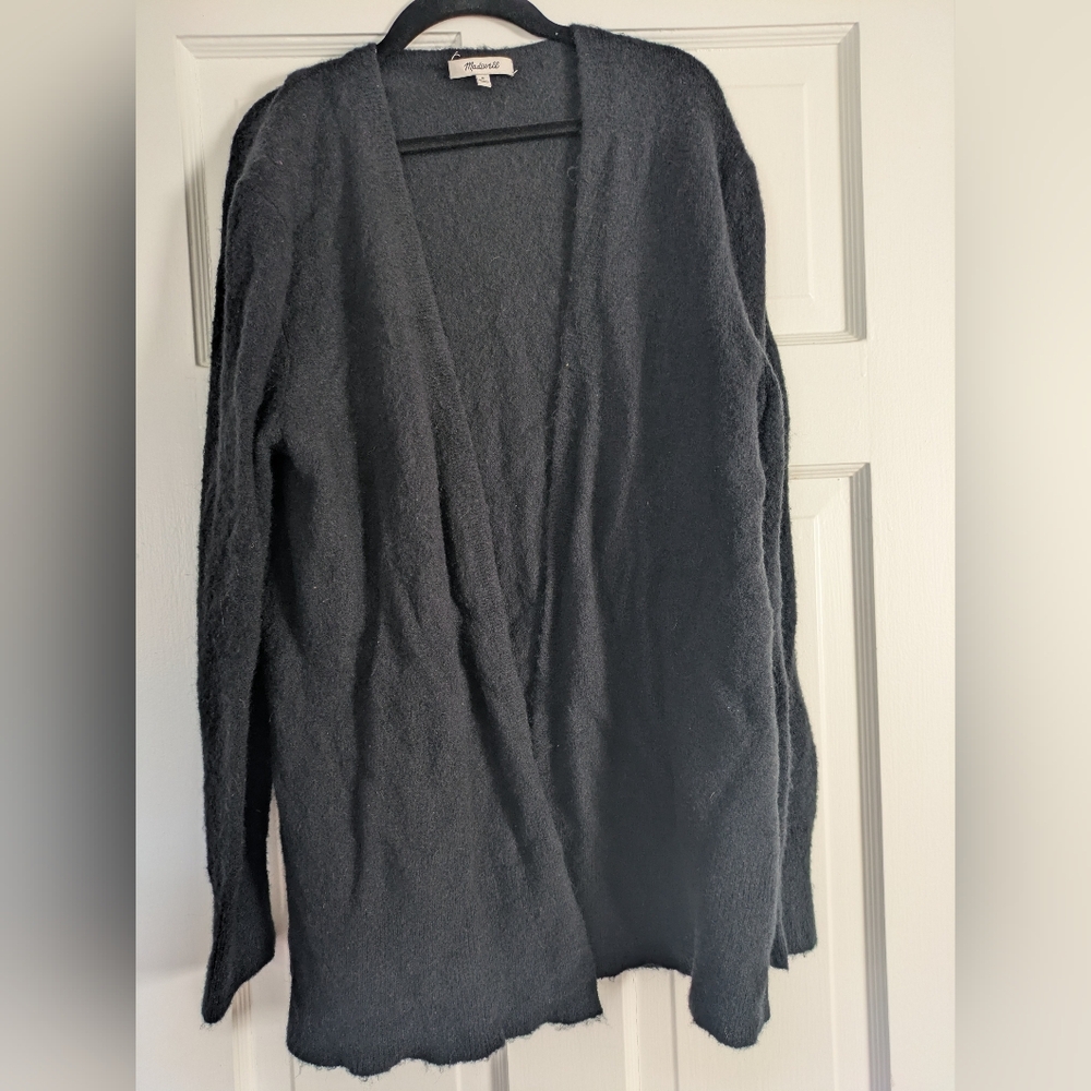Madewell Black Wool Alpaca Women's Cardigan Sweater M